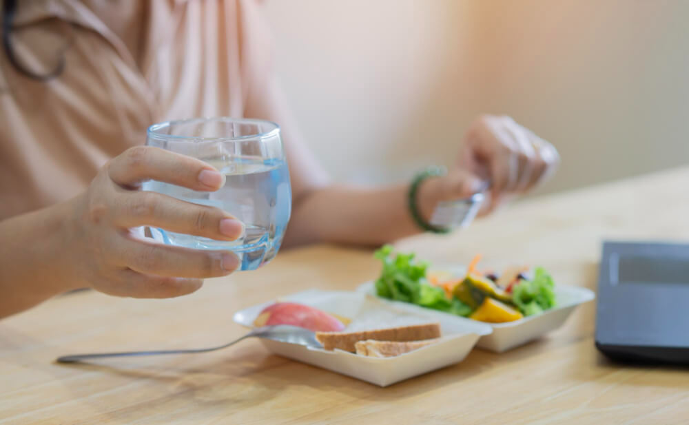 drinking water